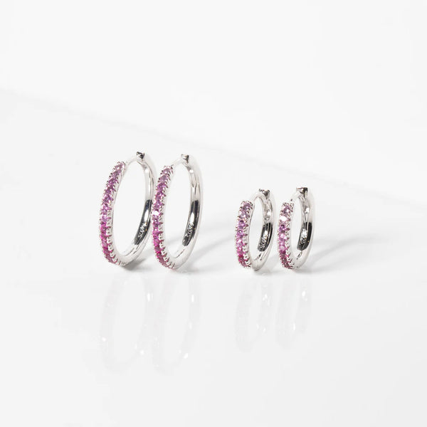 Sif Jakobs - Boucles d'oreilles Ellera Medio argent & rose
