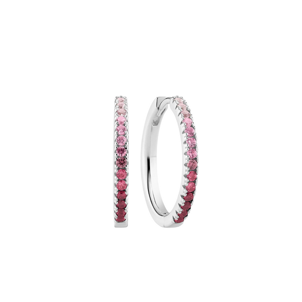 Sif Jakobs - Boucles d'oreilles Ellera Grande argent & rose