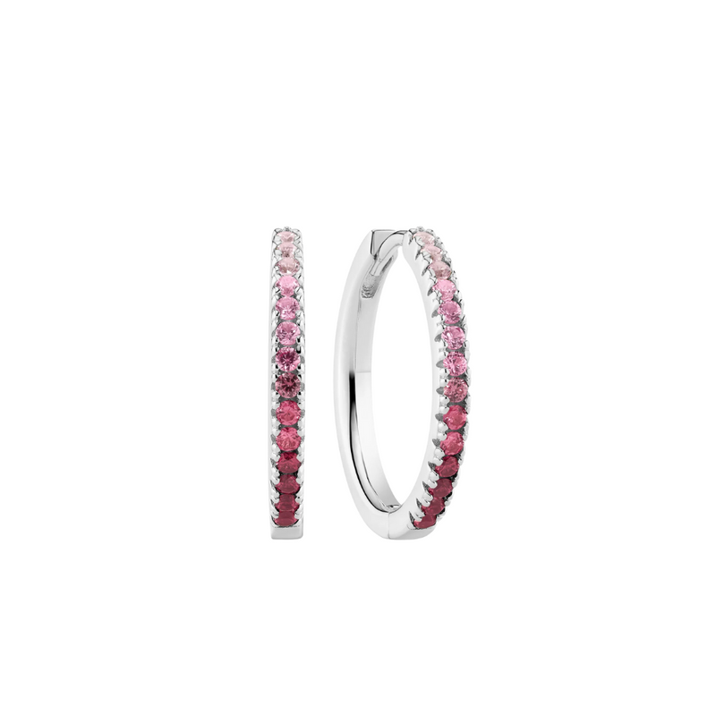 Sif Jakobs - Boucles d'oreilles Ellera Grande argent & rose