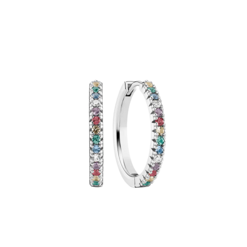 Sif Jakobs - Boucles d'oreilles Ellera Grande argent & coloré