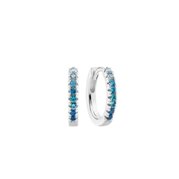 Sif Jakobs - Boucles d'oreilles Ellera Medio argent & bleu