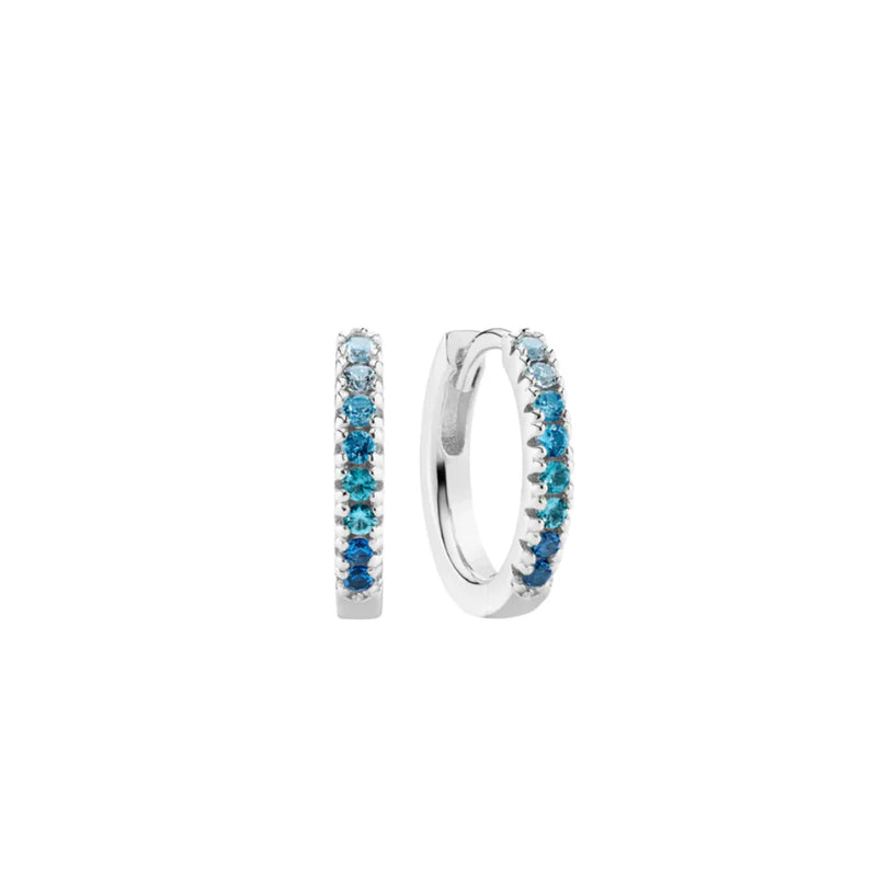 Sif Jakobs - Boucles d'oreilles Ellera Medio argent & bleu