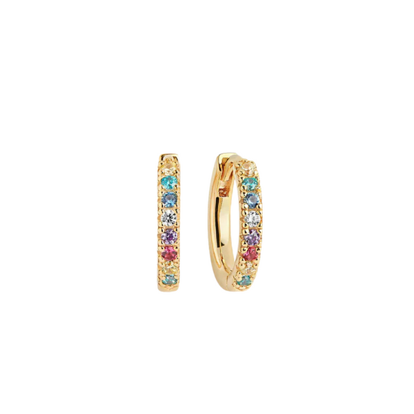 Sif Jakobs - Boucles d'oreilles Ellera Medio or & coloré