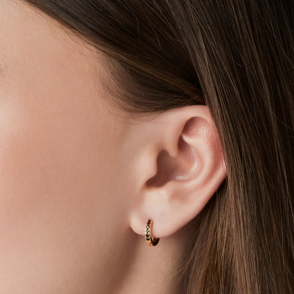 Sif Jakobs - Boucles d'oreilles Ellera Piccolo or & noir