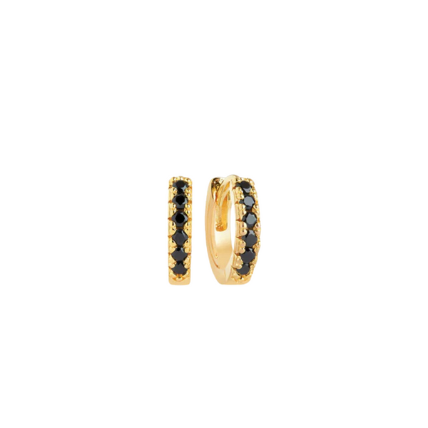 Sif Jakobs - Boucles d'oreilles Ellera Piccolo or & noir