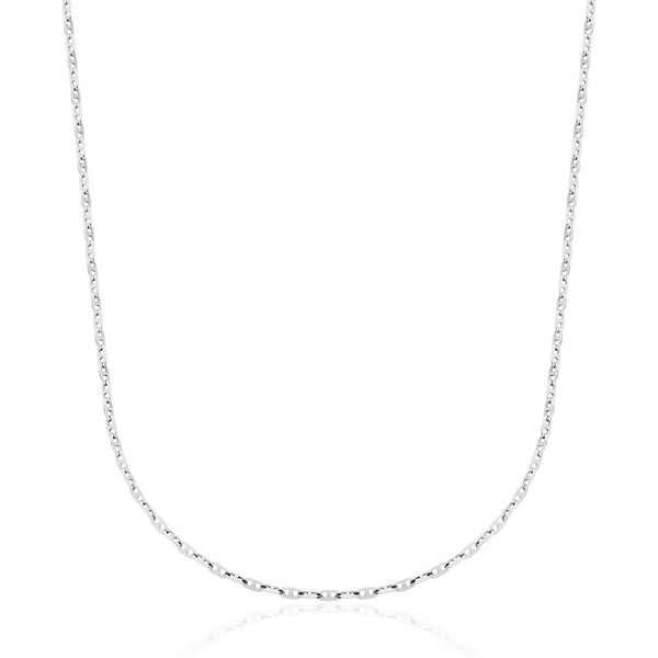 COLLIER ARGENT CHAINE GRAIN OVAL