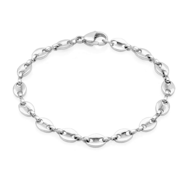 BRACELET CHAINE ARGENT OVAL