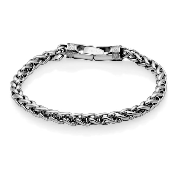 BRACELET POUR HOMME ARGENT CHAINE ENTRECROISÉE