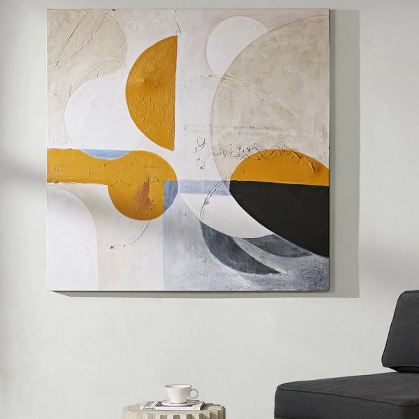 KRUJA - TOILE ABSTRAITE DEMI CERCLES