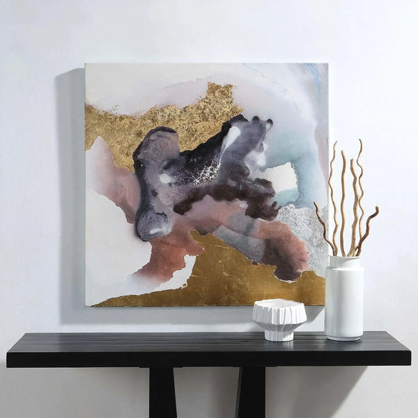 FRANKIE - TOILE CARRÉE ABSTRAITE SPLASH MULTI-COULEURS