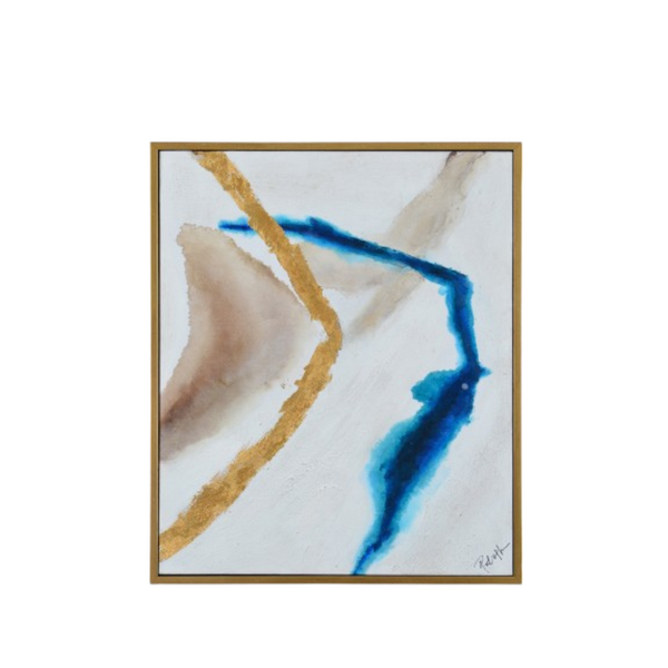 KUMA - PETITE TOILE ABSTRAITE AVEC DEUX DEMI LIGNES