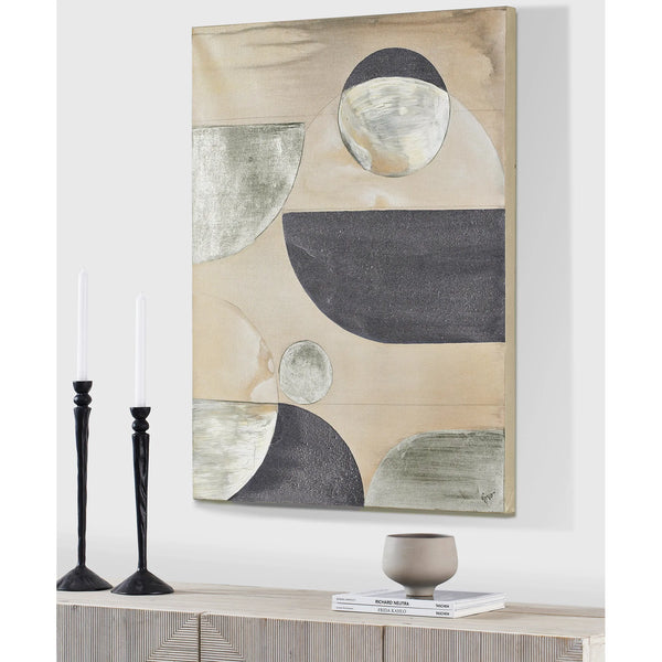 ENDEAVOUR - TOILE ABSTRAITE LUNE & DEMI-LUNE