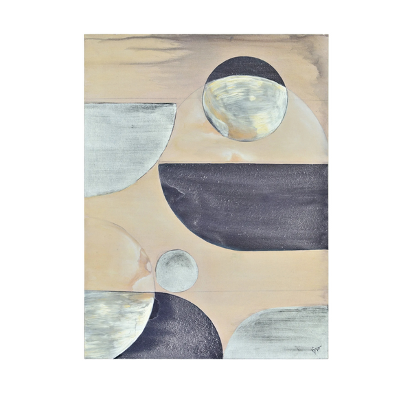 ENDEAVOUR - TOILE ABSTRAITE LUNE & DEMI-LUNE