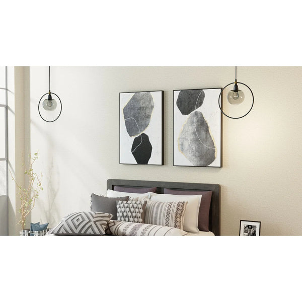 STONEY SILHOUETTES - PETITE TOILE ABSTRAIT ROCHEUSES