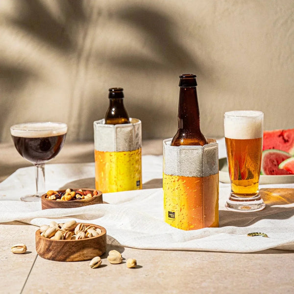 VACUVIN - REFROIDISSEUR JAUNE POUR BIÈRE