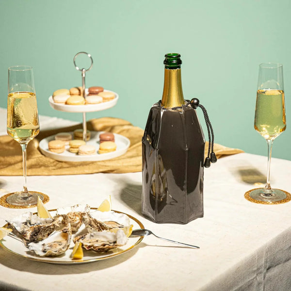 VACUVIN - REFROIDISSEUR NOIR POUR BOUTEILLE À CHAMPAGNE