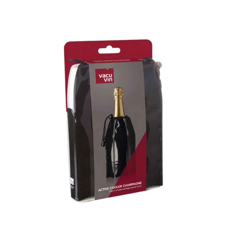VACUVIN - REFROIDISSEUR NOIR POUR BOUTEILLE À CHAMPAGNE