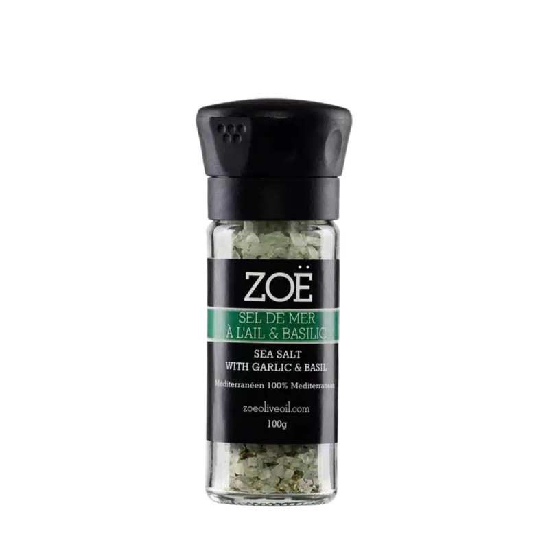 ÉPICES ZOË - SEL DE MER À L'AIL & BASILIC