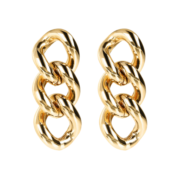 BOUCLE D'OREILLES TRIPLE PENDANTES - OR
