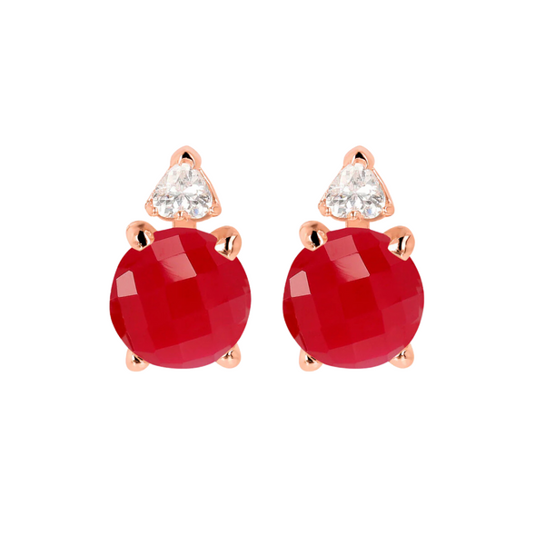 GRANDES PUCES PIERRES ROUGES - OR ROSES