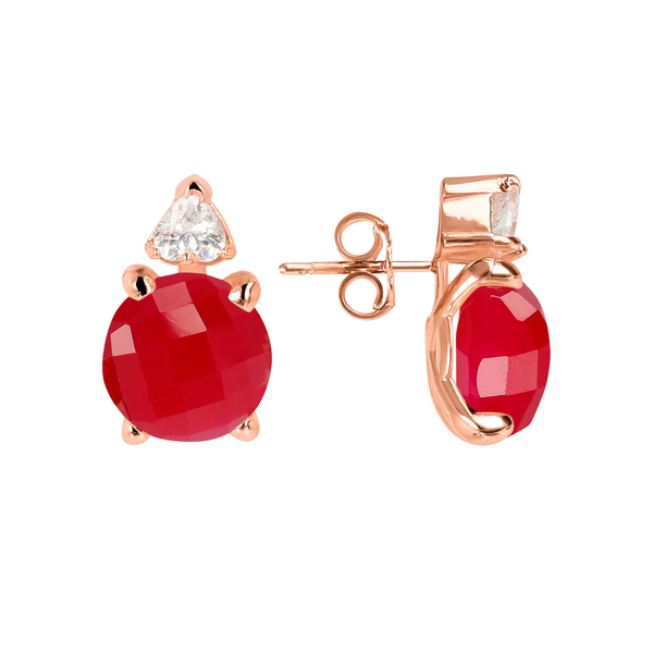 GRANDES PUCES PIERRES ROUGES - OR ROSES