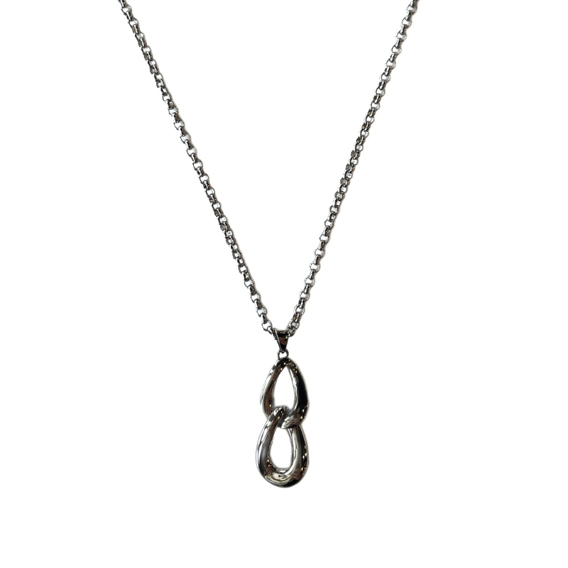 COLLIER ARGENT AVEC PENDENTIF INFINI VERTICAL