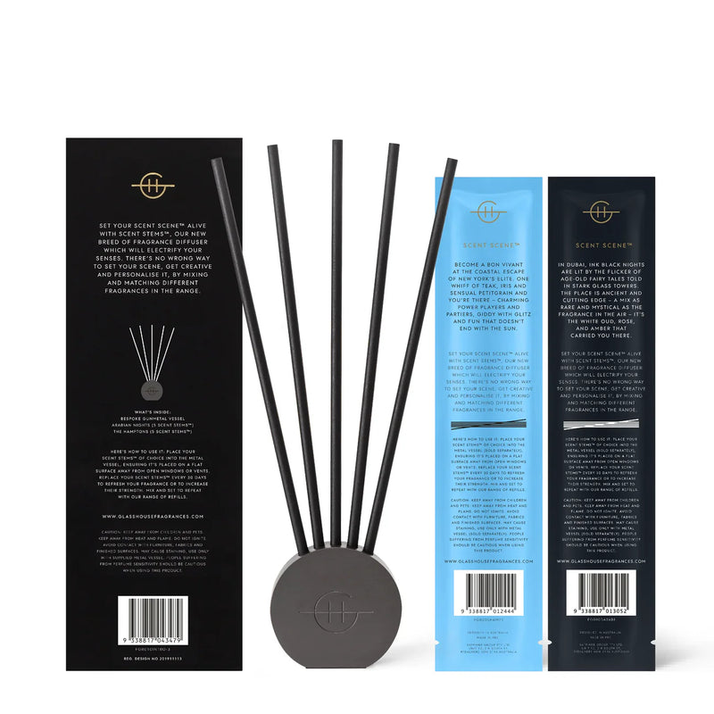 Glasshouse - Diffuseur Base Noir & Bâtonnets parfumés