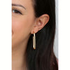 DEMI ANNEAUX OVALS ALLONGÉS - OR
