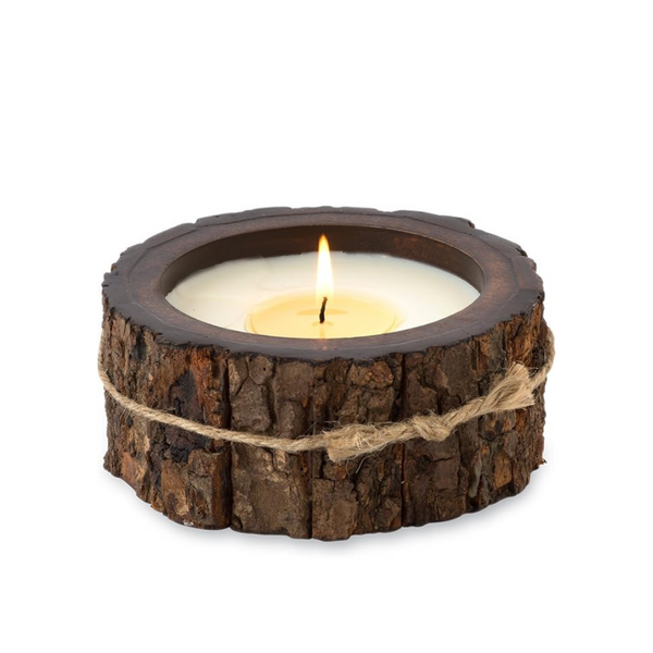 BOUGIE HIMALAYAN "TOBACCO BARK" BASE EN BÛCHE RONDE