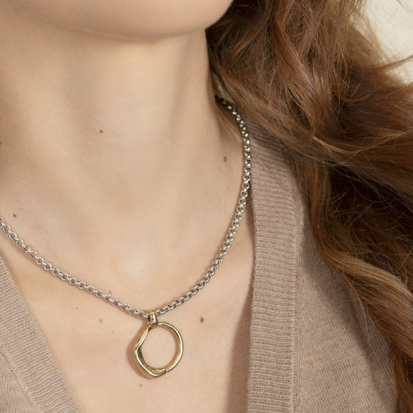 CICLÓN - COLLIER MAR Y TIERRA OR & ARGENT