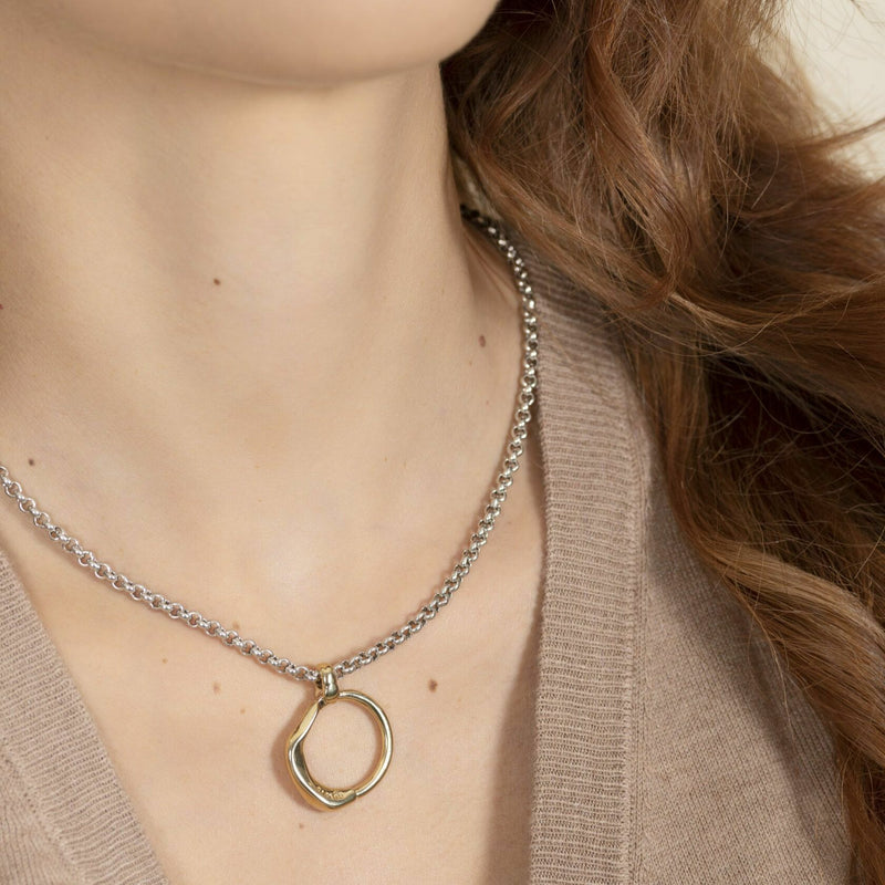 CICLÓN - COLLIER MAR Y TIERRA OR & ARGENT