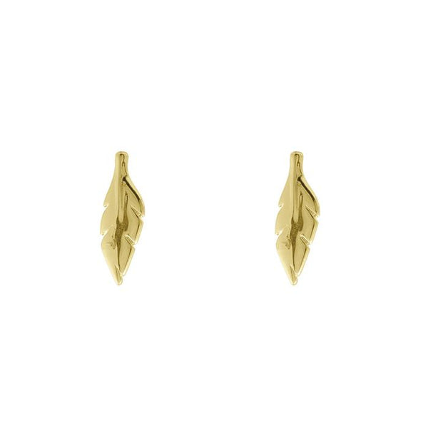 CICLÓN - BOUCLES D'OREILLES PLUMA OR
