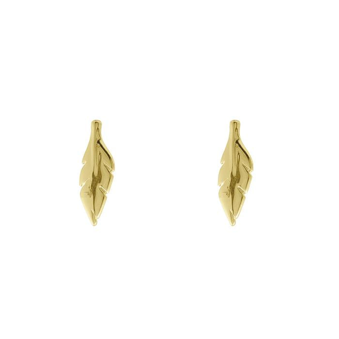 CICLÓN - BOUCLES D'OREILLES PLUMA OR