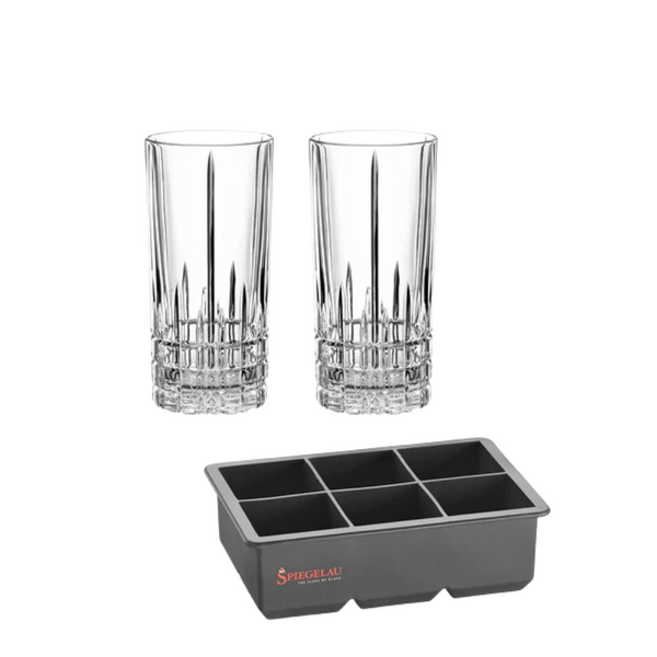 SPIEGELAU - BOÎTE DE VERRES À COCKTAIL AVEC UN MOULE À GLACE