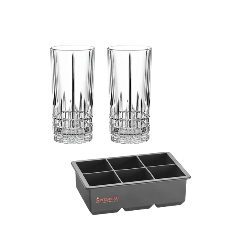 SPIEGELAU - BOÎTE DE VERRES À COCKTAIL AVEC UN MOULE À GLACE