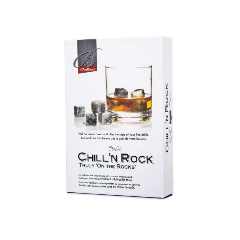 CHILL'N ROCK - BOÎTE DE 9 PIERRES EN CUBES À WHISKY