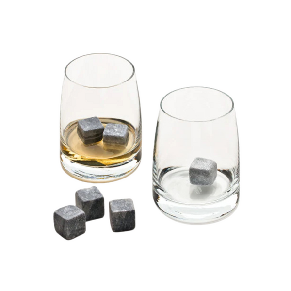 CHILL'N ROCK - BOÎTE DE 2 VERRES À WHISKY AVEC 6 PIERRES EN CUBE