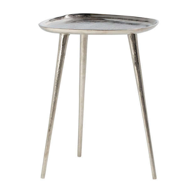 TABLE D'APPOINT EN NICKEL À PATTES EN ALUMINIUM "PETITE"