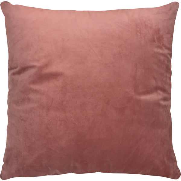 COUSSIN EN VELOURS ROSE ENDOS TOILE NATUREL