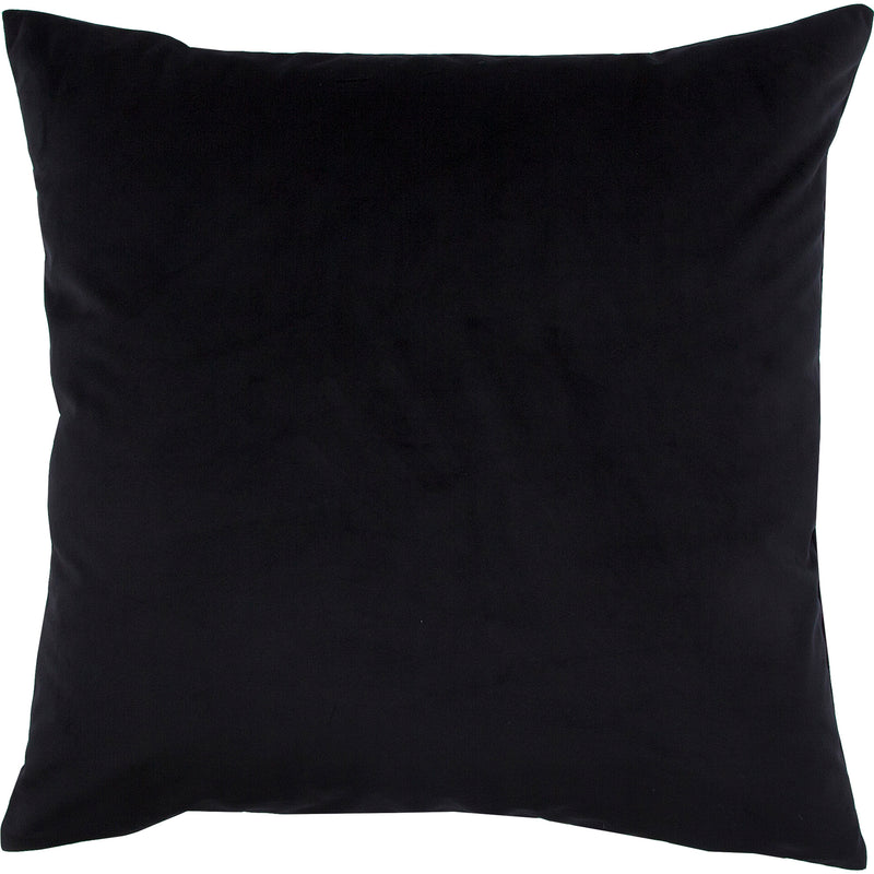 COUSSIN EN VELOURS NOIR ENDOS TOILE NATUREL